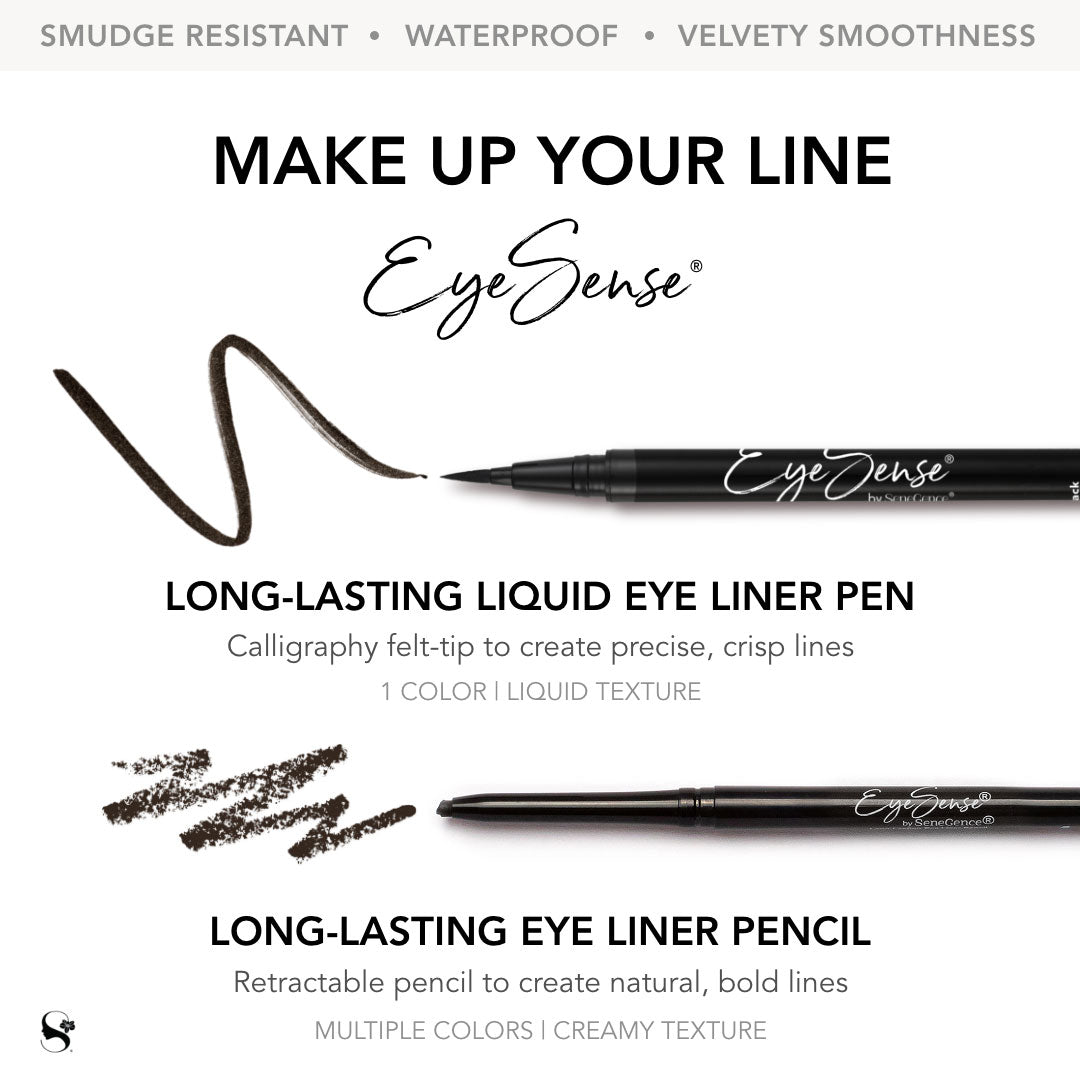 BLACK LONG-LASTING LIQUID FELT-TIP EYE LINER PEN - EyeSense